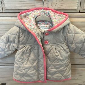 Hema coat with flower lining 3-6M (EU 62)